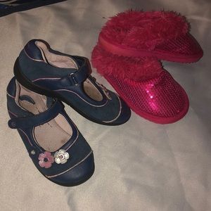 Stride rite & bingo slippers sequins floral